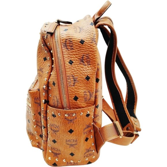 (L4) MCM Backpack Bag Brown PVC main image 6